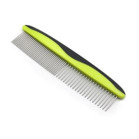 Dog Comb for Removes Tangles and Knots - Pet Comb for Removing Matted Fur - Grooming Tool with Stainless Steel Teeth and Non-Slip Grip Handle - Best P