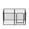 6 Panels Heavy Duty Metal Playpen with door,31.7"H Dog Fence Pet Exercise Pen for Outdoor, Indoor