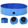 Foldable Dog Swimming Pool Blue 31.5"x7.9" PVC