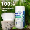 Pet Eye Wipes for Dogs  Puppies and Kittens 100 Count Natural and Aromatherapy Medicated Removes Dirt Crust and Discharge Soft and Gentle