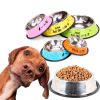 Pet Feeding Bowls Stainless Steel Non-slip Dog Bowl Durable Anti-fall  Puppy Feeder For Dogs