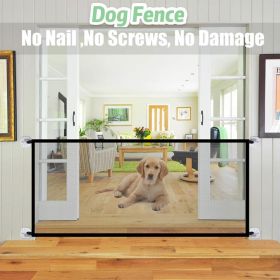 Pet Dog Gate Qiao Net Dog Fence Pet Barrier Fence Suitable For Indoor Safety Pet Dog Gate Safety Fence Pet Supplies (Color: black)