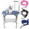 1pcs Adjustable Dogs Leash Pets Noose Loop Lock Clip Rope Cats Grooming Table Accessories Arm Bath Nylon Restraint Ropes Harness