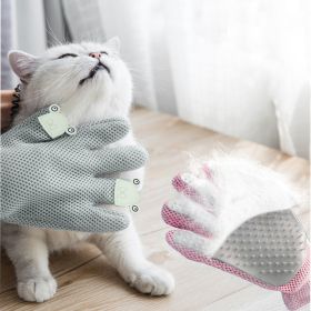 Pet Glove Dog Grooming Glove Dog Hair Deshedding Brush Gloves  Floating Hair Pet Hair Removal Brush Dog Bathing Massage Comb Silicone Hair Removal (Color: gray, tYPE: Right)