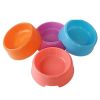 1Pc High Quality Solid Color Pet Bowls Candy-Colored Lightweight Plastic Single Bowl Small Dog Pet Bowl Pet Feeding Supplies