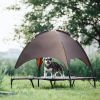 Elevated Pet Dog Bed Tent with Canopy, Pet  Bed Outdoor Tent House, Breathable Portable Dog Cushion with Sun Canopy Double-Layer Camp Tent