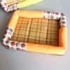 Breathable Pet Puppy Cooling Mat Bed Summer Protection Cervical Spine  Dog Ice Mat Square Rattan Kennel Supplies