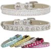 Super Shining Diamond Rhinestone Cat Collar Puppy Baby Dog  Collar Leather Strap Puppy Accessories Adjustable Puppy Collar