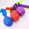 TPR Sounding Ribbon Ball Molar Bite-resistant Dog Toy Ball Training Webbing Pet Supplies