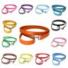 PU Leather Small/Medium Dog Leash Soft Walking Dog Collar Leash Running Training Dog Harness Lead Leash Puppy Pet Small Dog Leash Belt